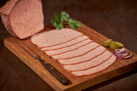 Fleischkäse fein, Wurstaufschnitt, Metzgerei Klein