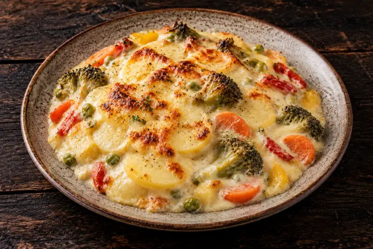 Überbackenes Kartoffelgratin