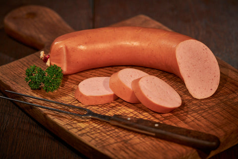 Fleischwurst im Ring, Wurst am Stück, Metzgerei Klein