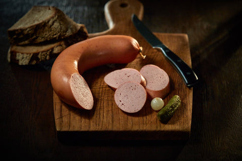 Fleischwurst im Ring, Wurst am Stück, Metzgerei Klein