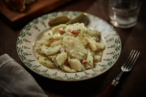 Kartoffelsalat mit Speck, Verzehrfertig, Metzgerei Klein