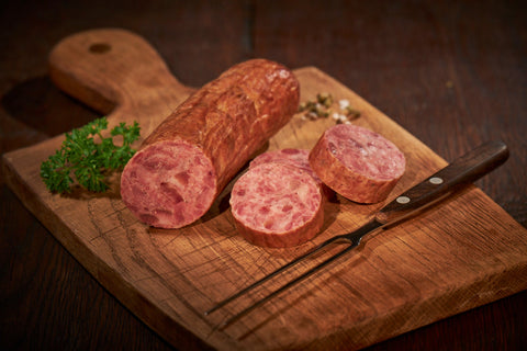 Presskopf schmal, Wurst am Stück, Metzgerei Klein