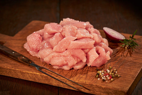 Putenragout, Geflügel, Metzgerei Klein