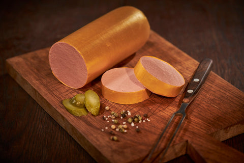 Rheinische Leberwurst gold, Streichwurst, Metzgerei Klein