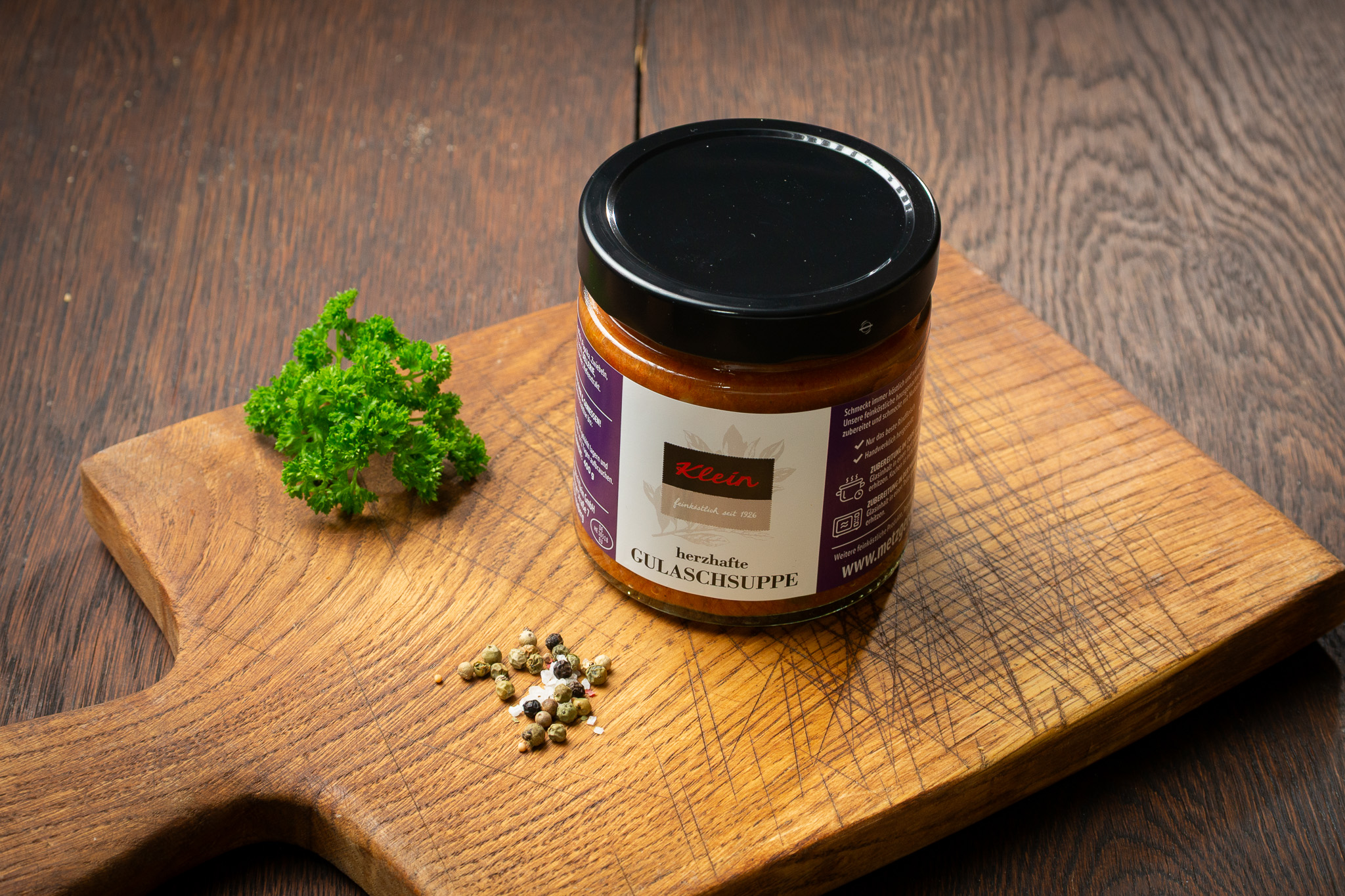 Gulaschsuppe im Glas